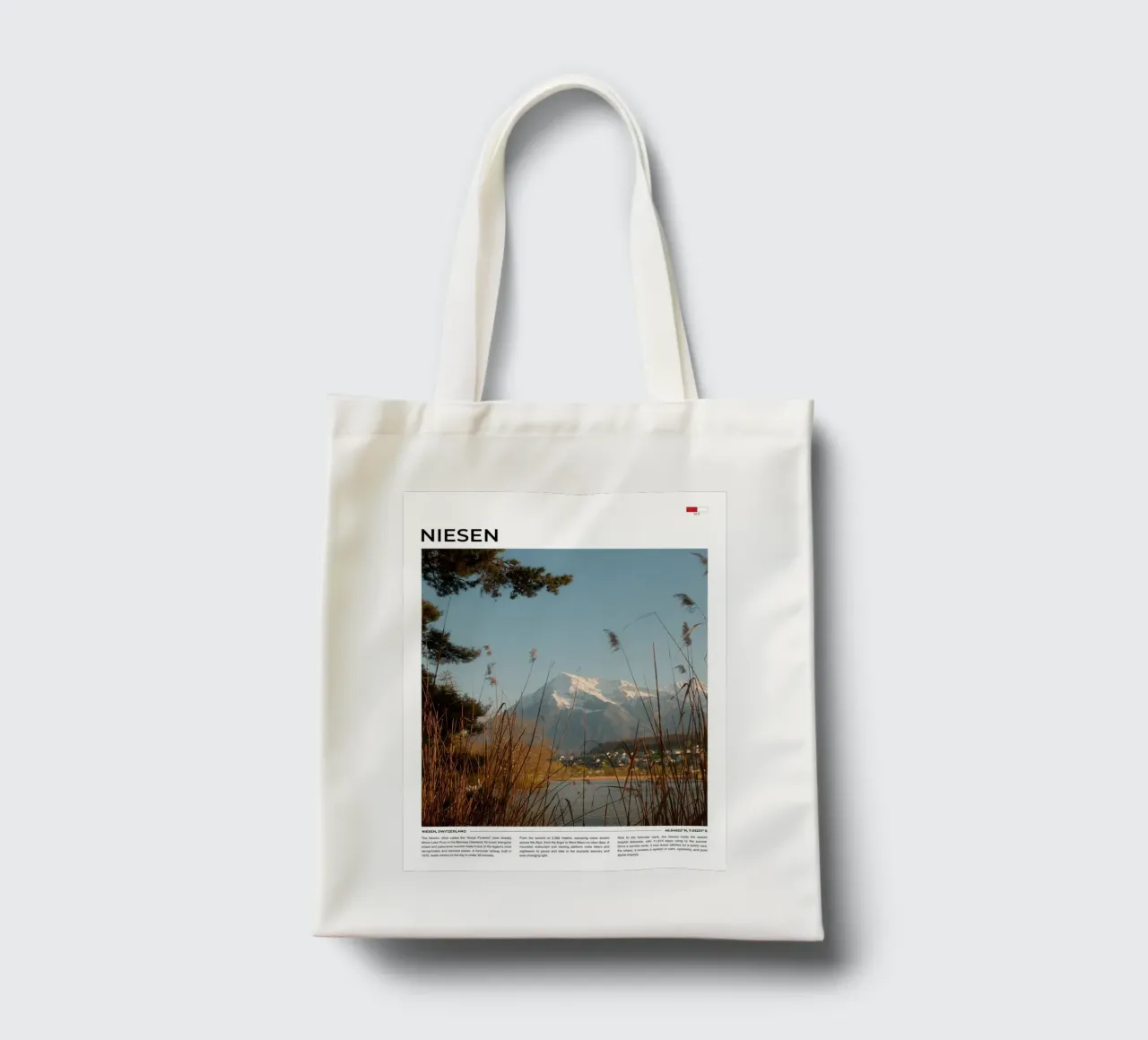 Niesen: Typography tote bag by FujiType