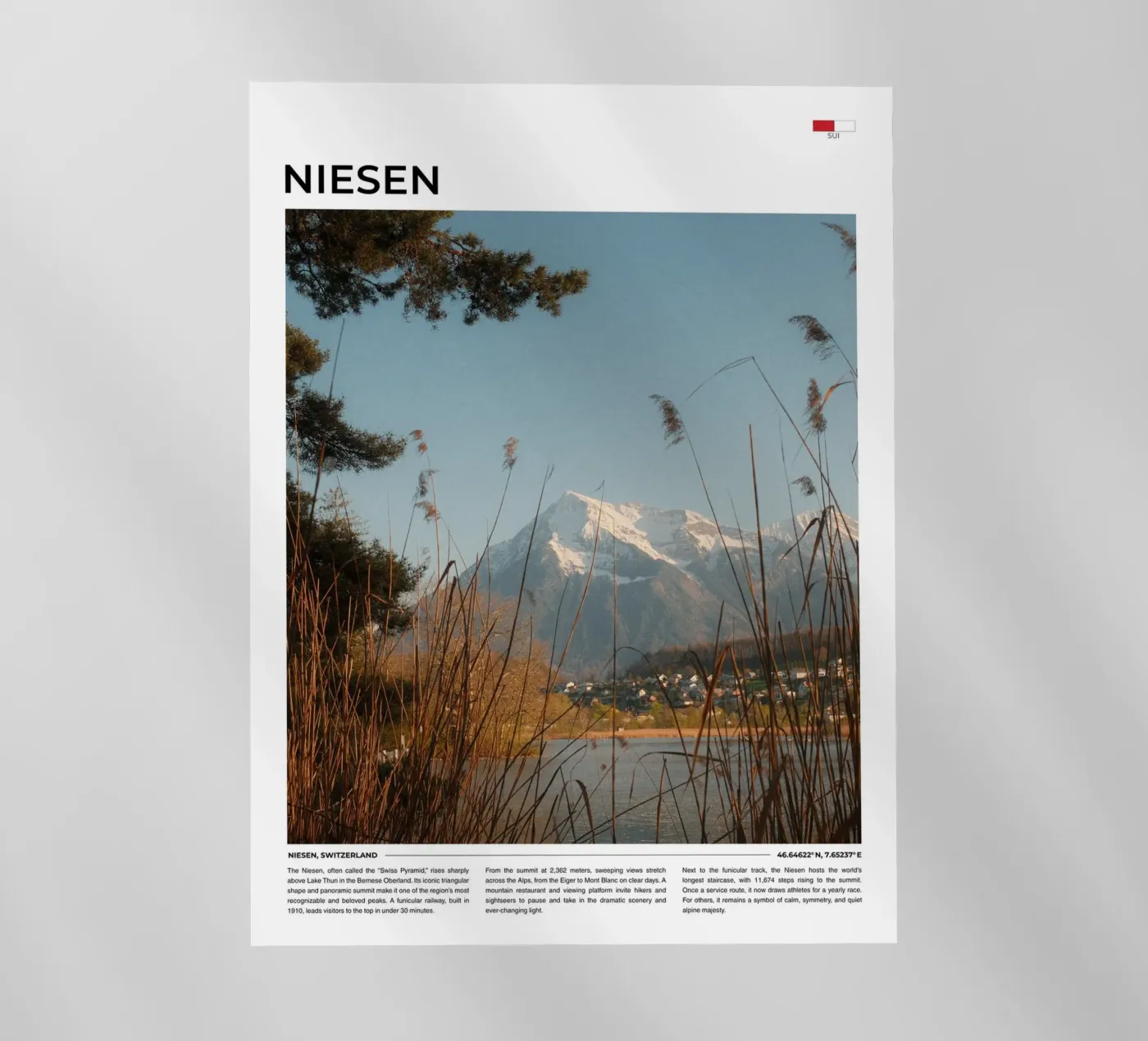 Niesen: Typography Backlit Folie von FujiType