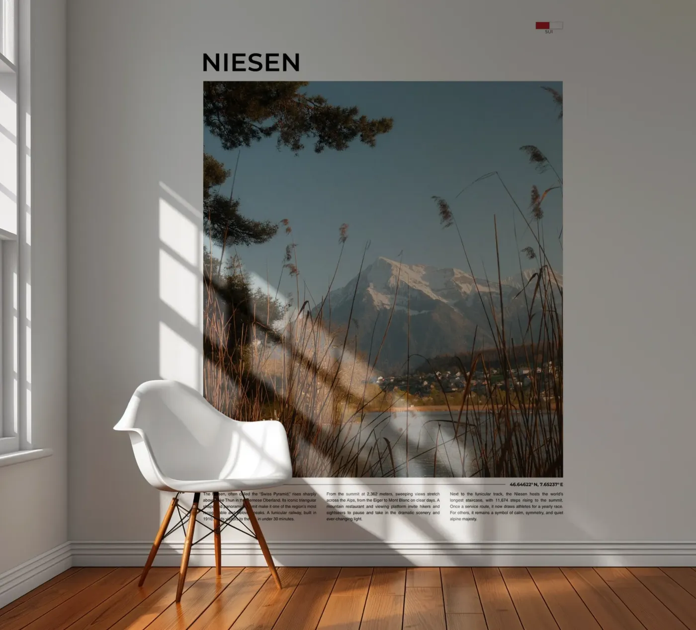 Niesen: Typography papier peint photo de FujiType
