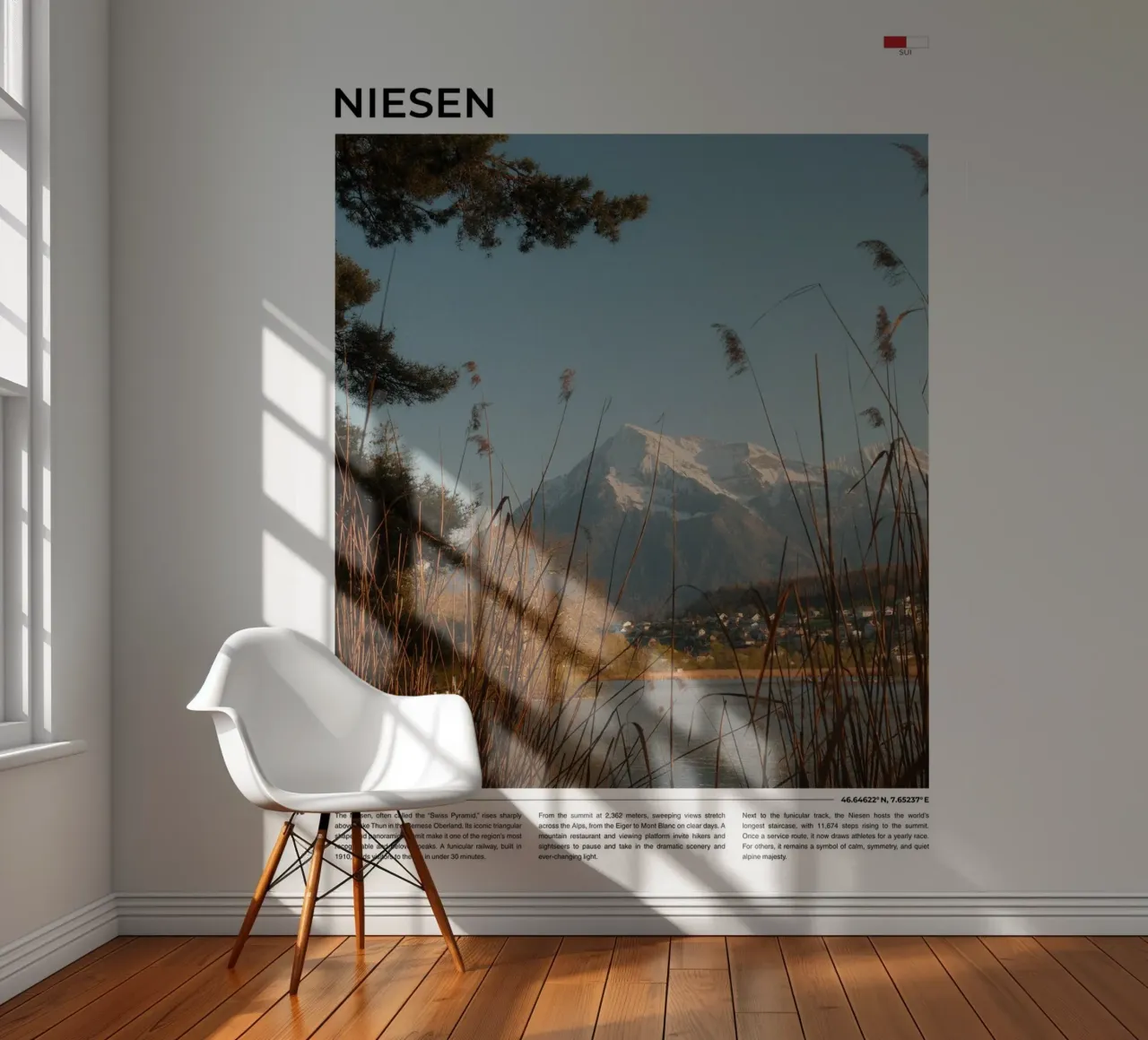 Niesen: Typography fotobehang van FujiType