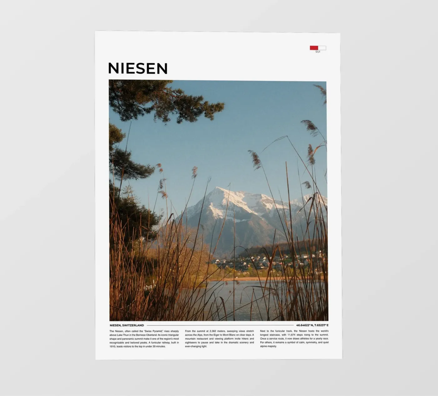 Niesen: Typography papier peint photo de FujiType