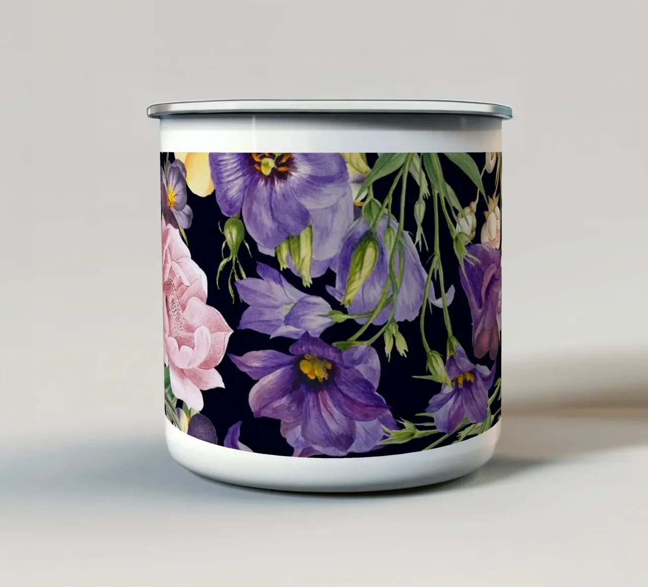 Vintage Fleurs tazza in smalto da Vivi Nicolin