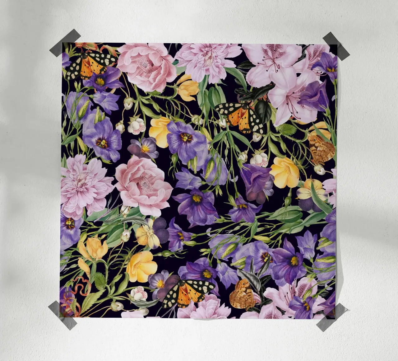 Vintage Fleurs poster con telaio in legno da Vivi Nicolin
