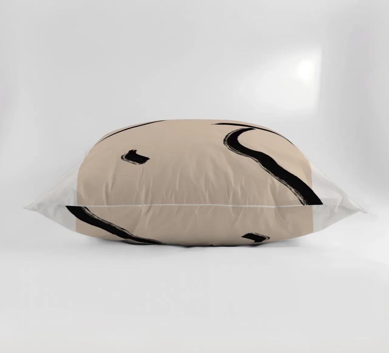 Line art abstract figurative 04 decorative cushion by Little Dean