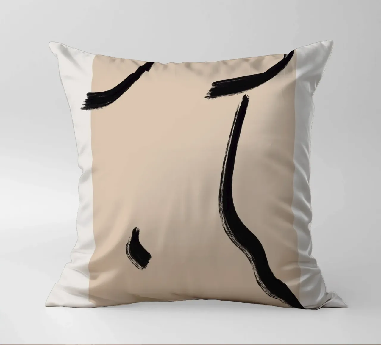 Line art abstract figurative 04 decorative cushion by Little Dean