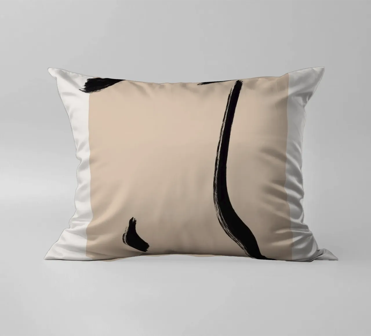 Line art abstract figurative 04 decorative cushion by Little Dean