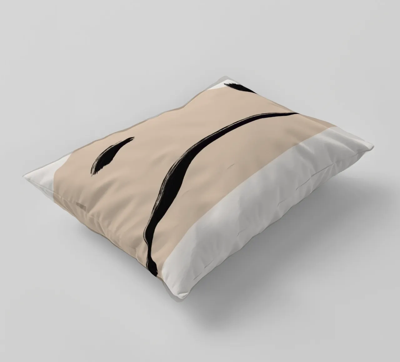 Line art abstract figurative 04 decorative cushion by Little Dean