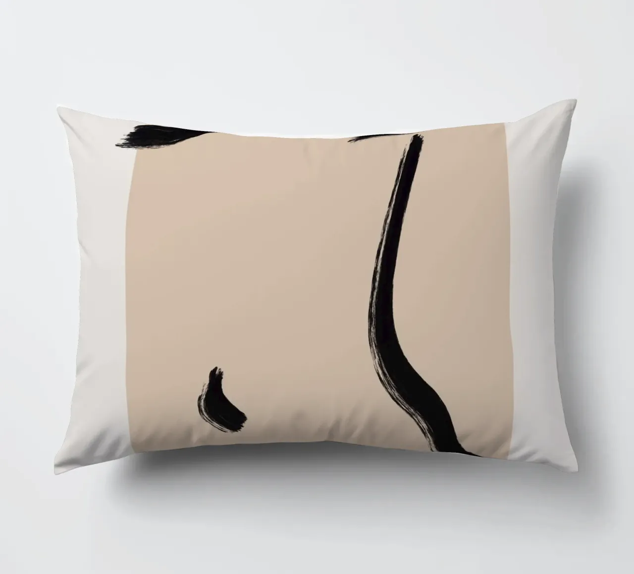 Line art abstract figurative 04 decorative cushion by Little Dean