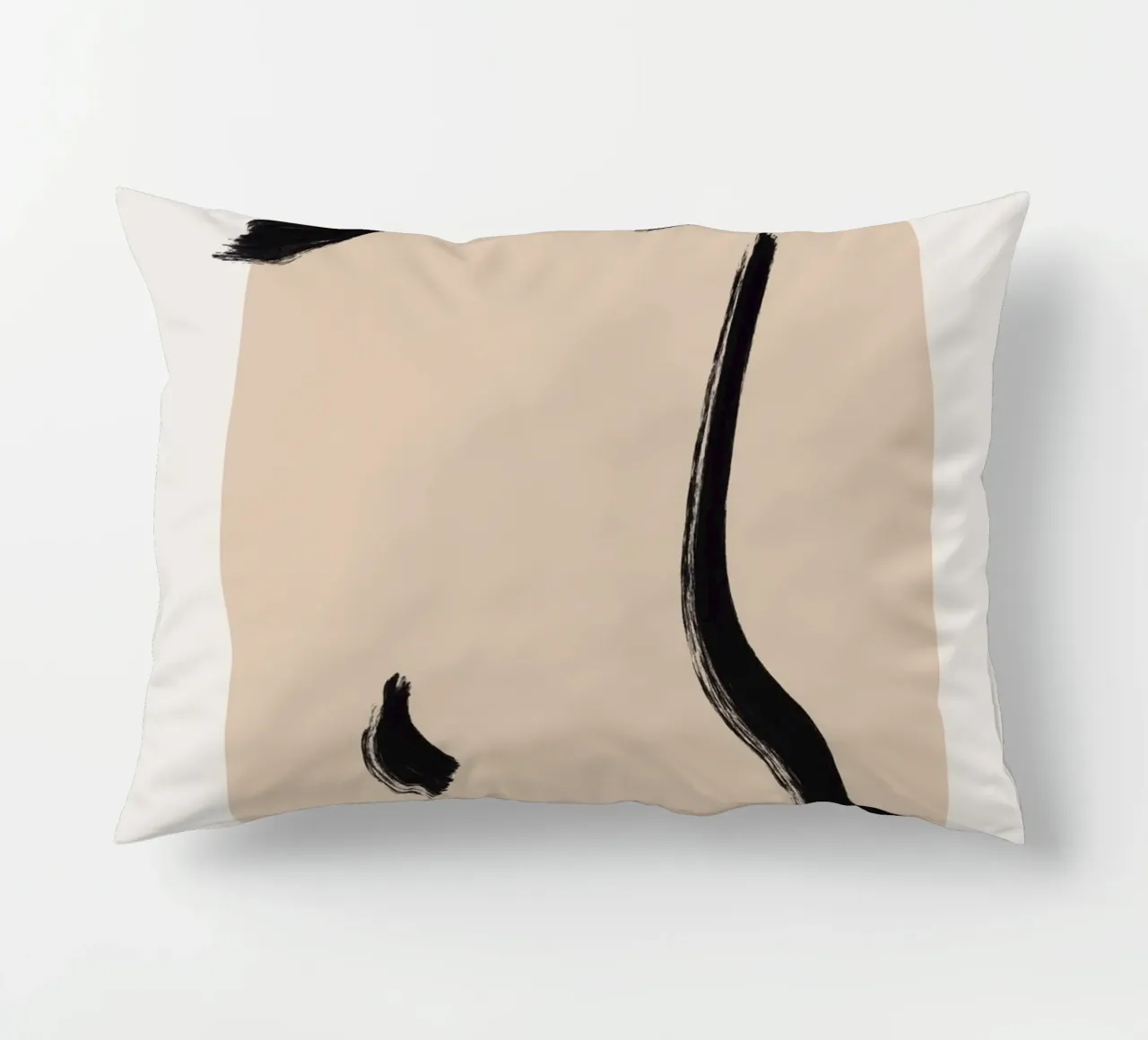 Line art abstract figurative 04 decorative cushion by Little Dean
