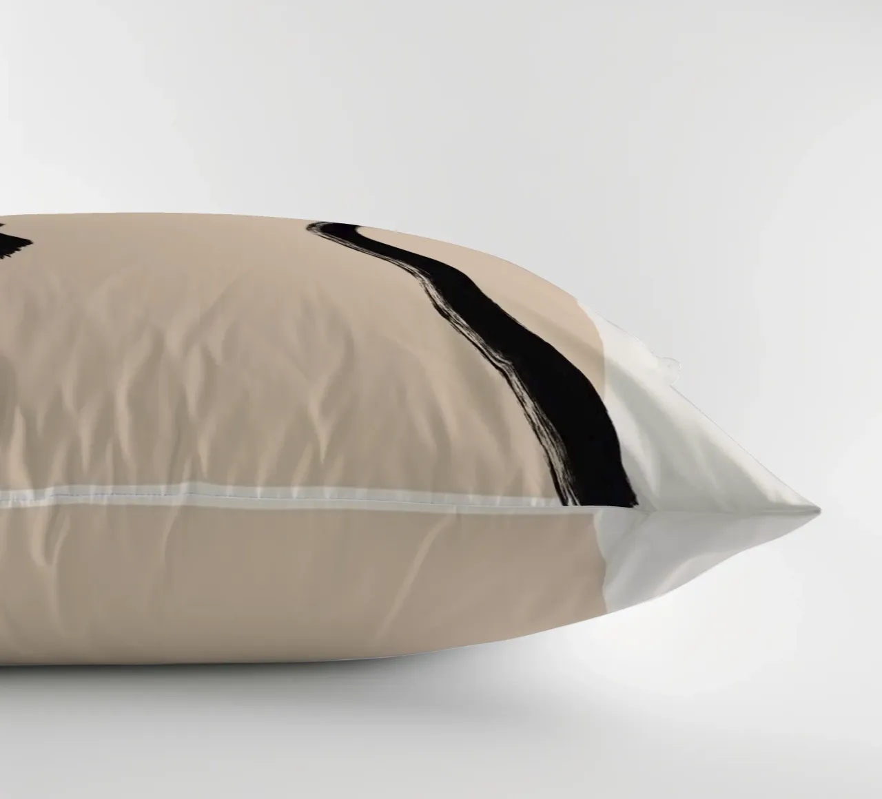 Line art abstract figurative 04 decorative cushion by Little Dean