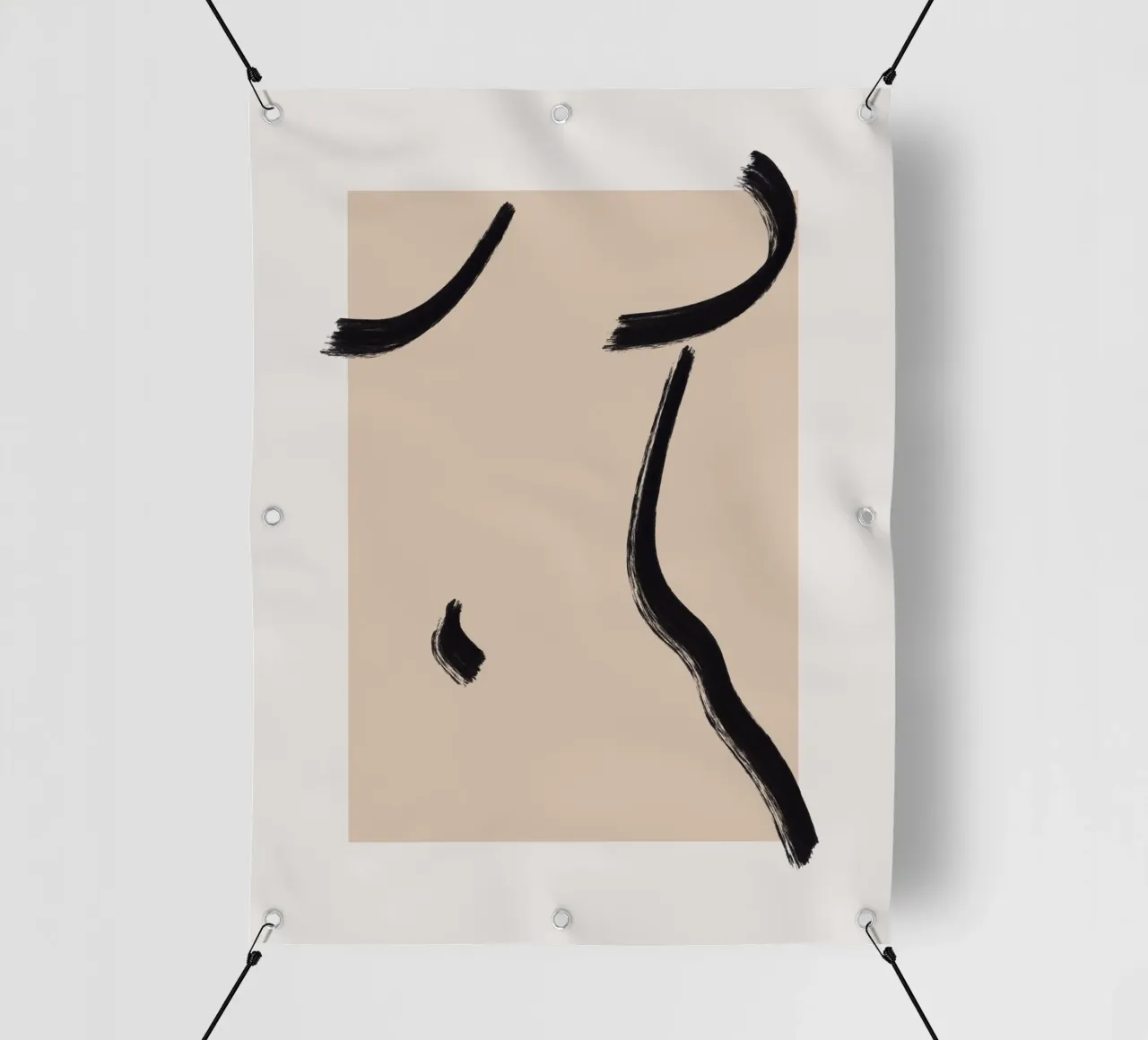 Art linéaire abstrait figuratif 04 bâche pvc de Little Dean