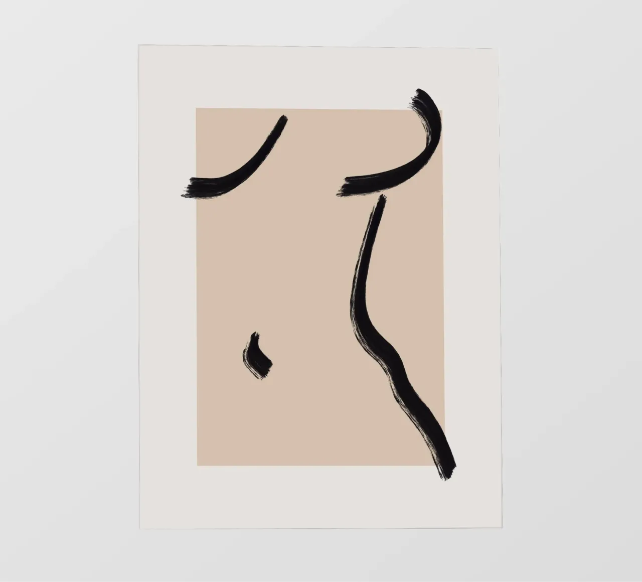 Art linéaire abstrait figuratif 04 bâche pvc de Little Dean