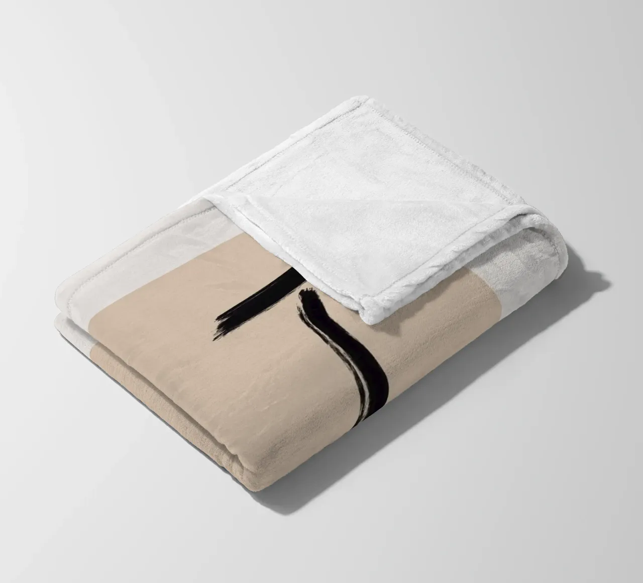 Line art abstract figurative 04 fleece blanket by Little Dean