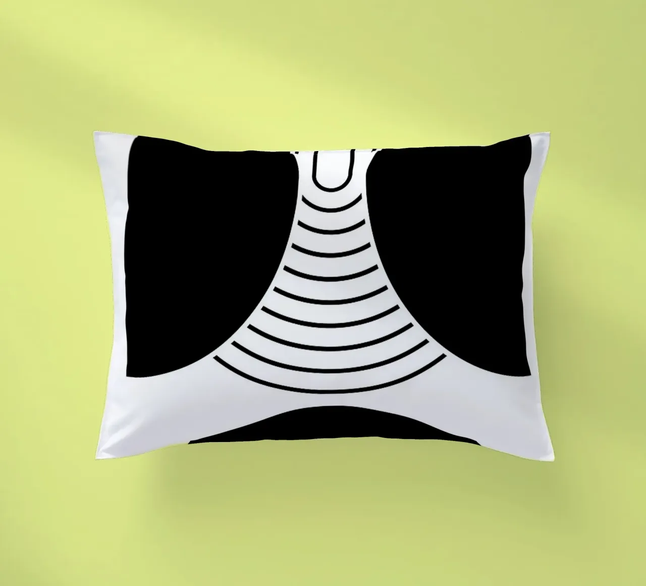 formas geométricas en blanco y negro cojín de Bacsic Design