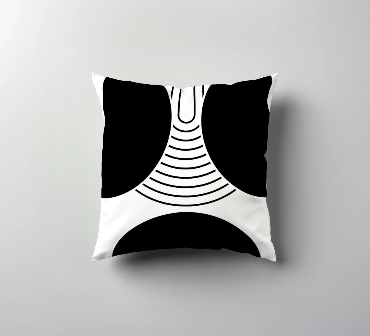 forme geometriche in bianco e nero cuscino da Bacsic Design