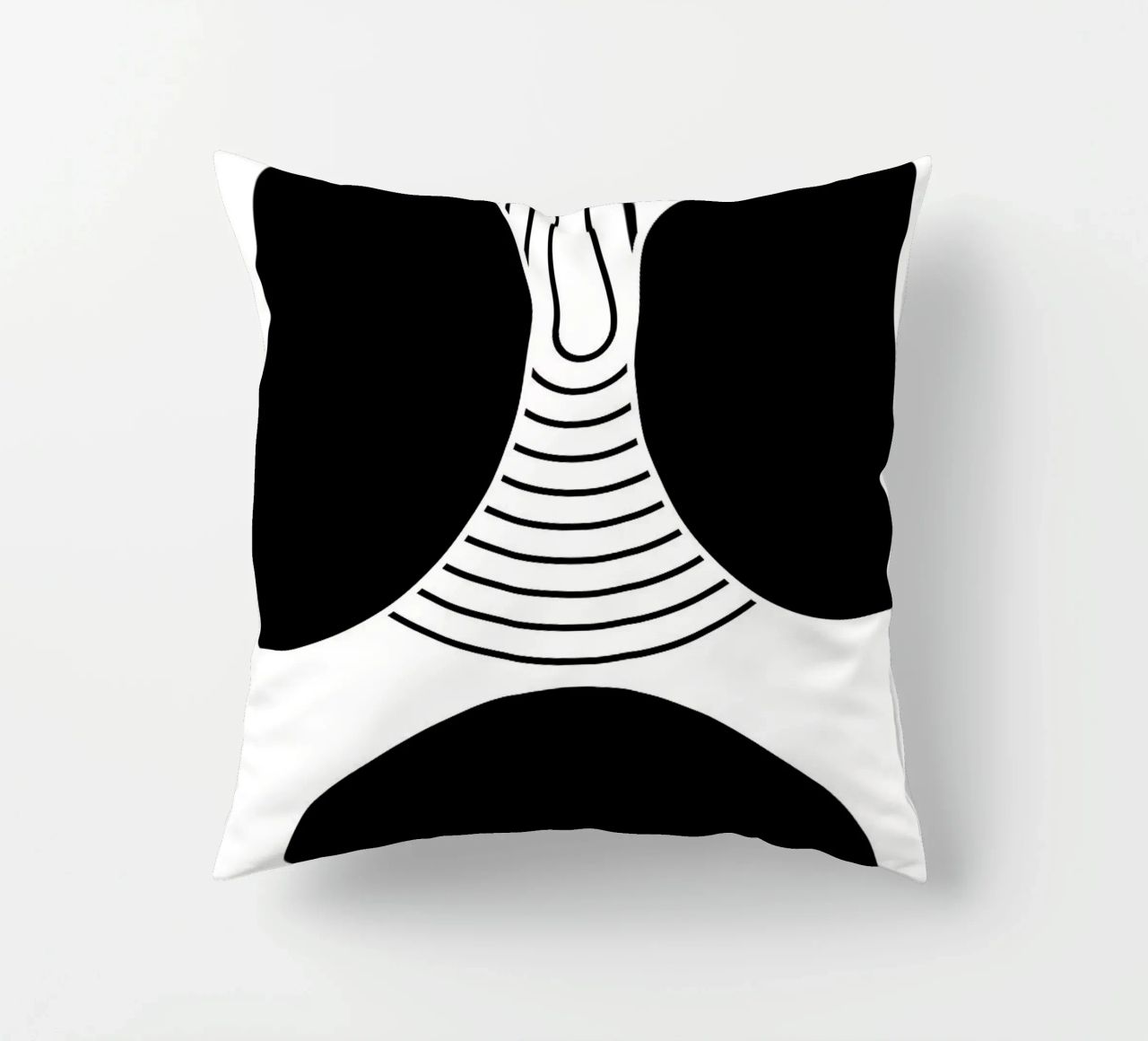 forme geometriche in bianco e nero cuscino da Bacsic Design