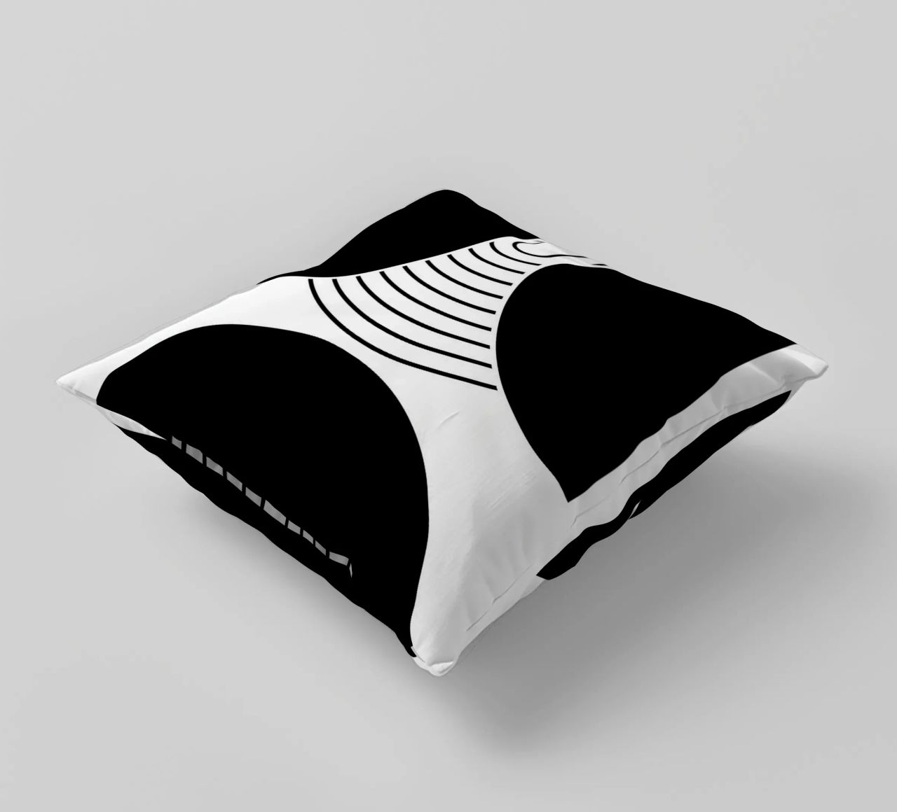 forme geometriche in bianco e nero cuscino da Bacsic Design