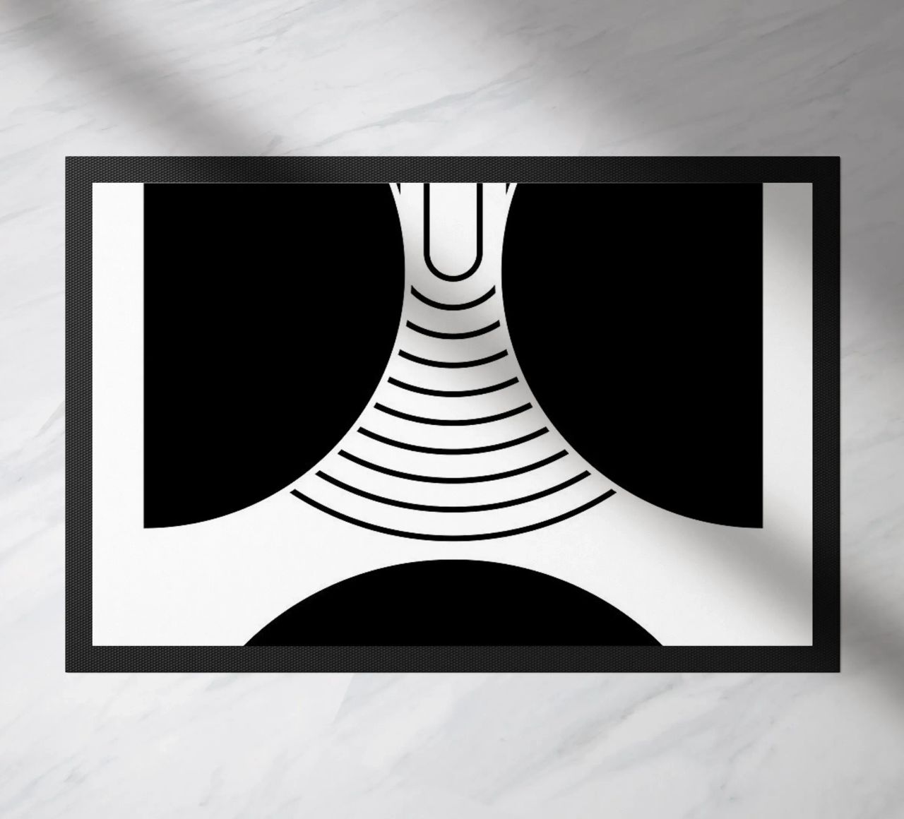 forme geometriche in bianco e nero zerbino da Bacsic Design