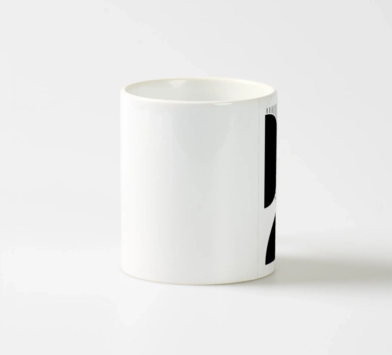 forme geometriche in bianco e nero tazza in ceramica da Bacsic Design