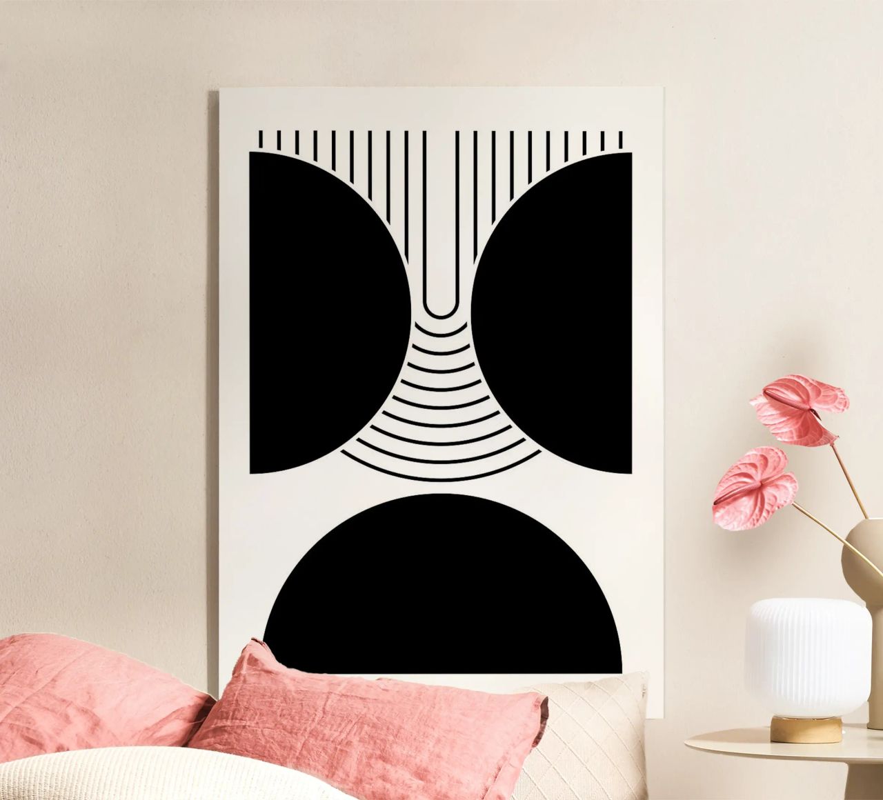 forme geometriche in bianco e nero plexiglass da Bacsic Design