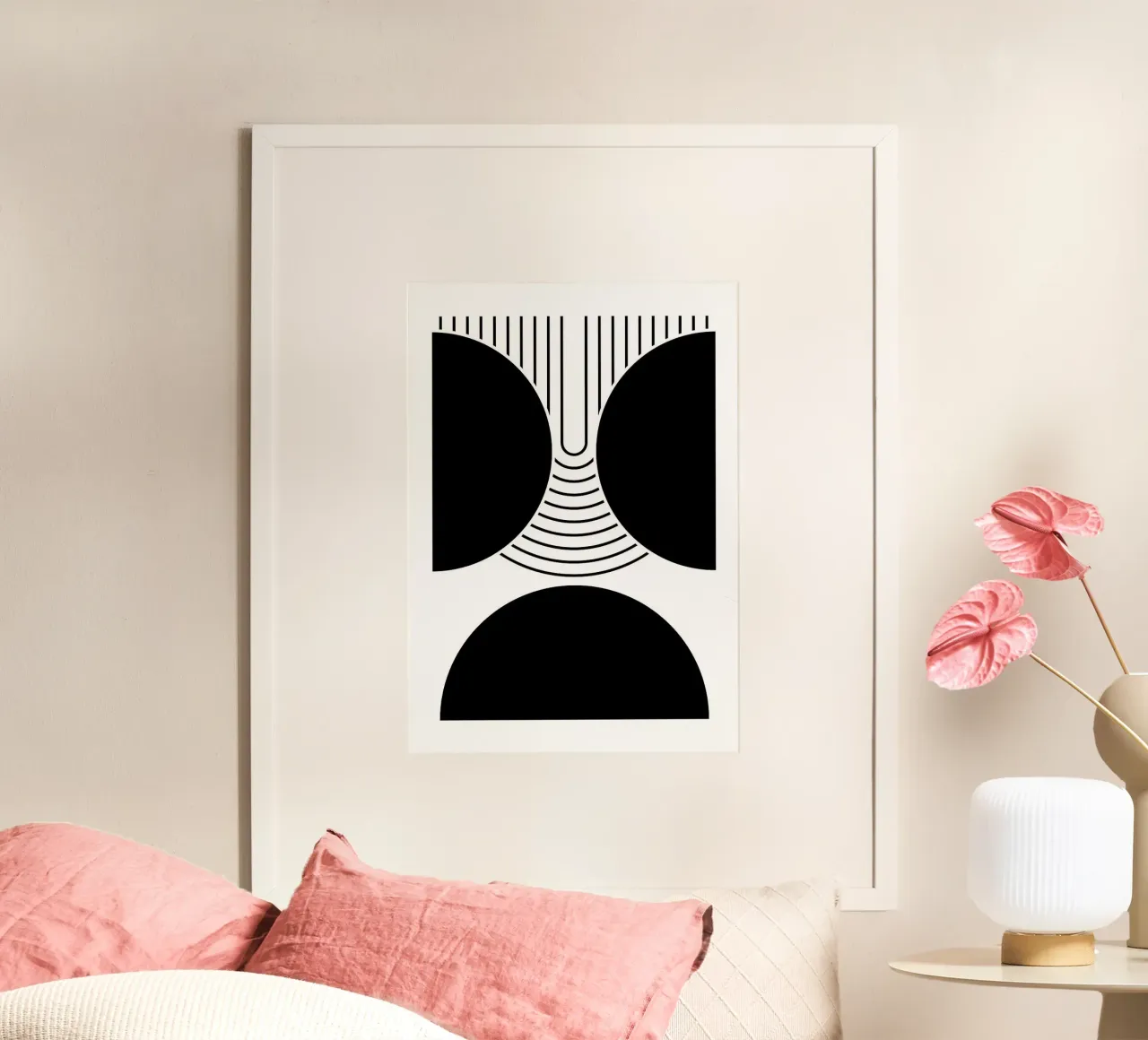forme geometriche in bianco e nero poster da Bacsic Design