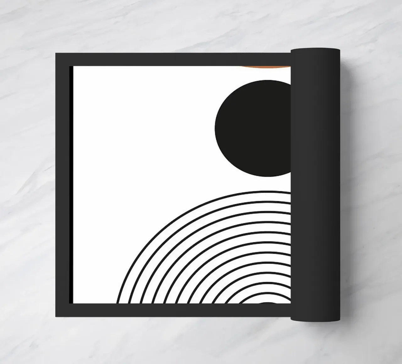 circle curved lines doormat by Bacsic Design