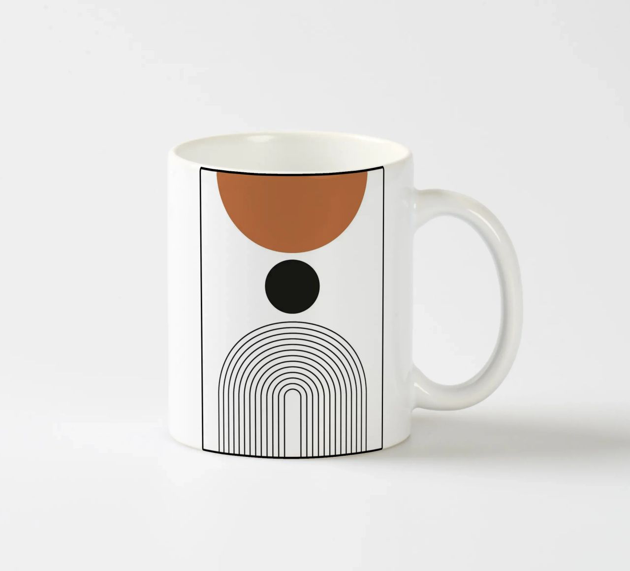 cerchio linee curve tazza in ceramica da Bacsic Design