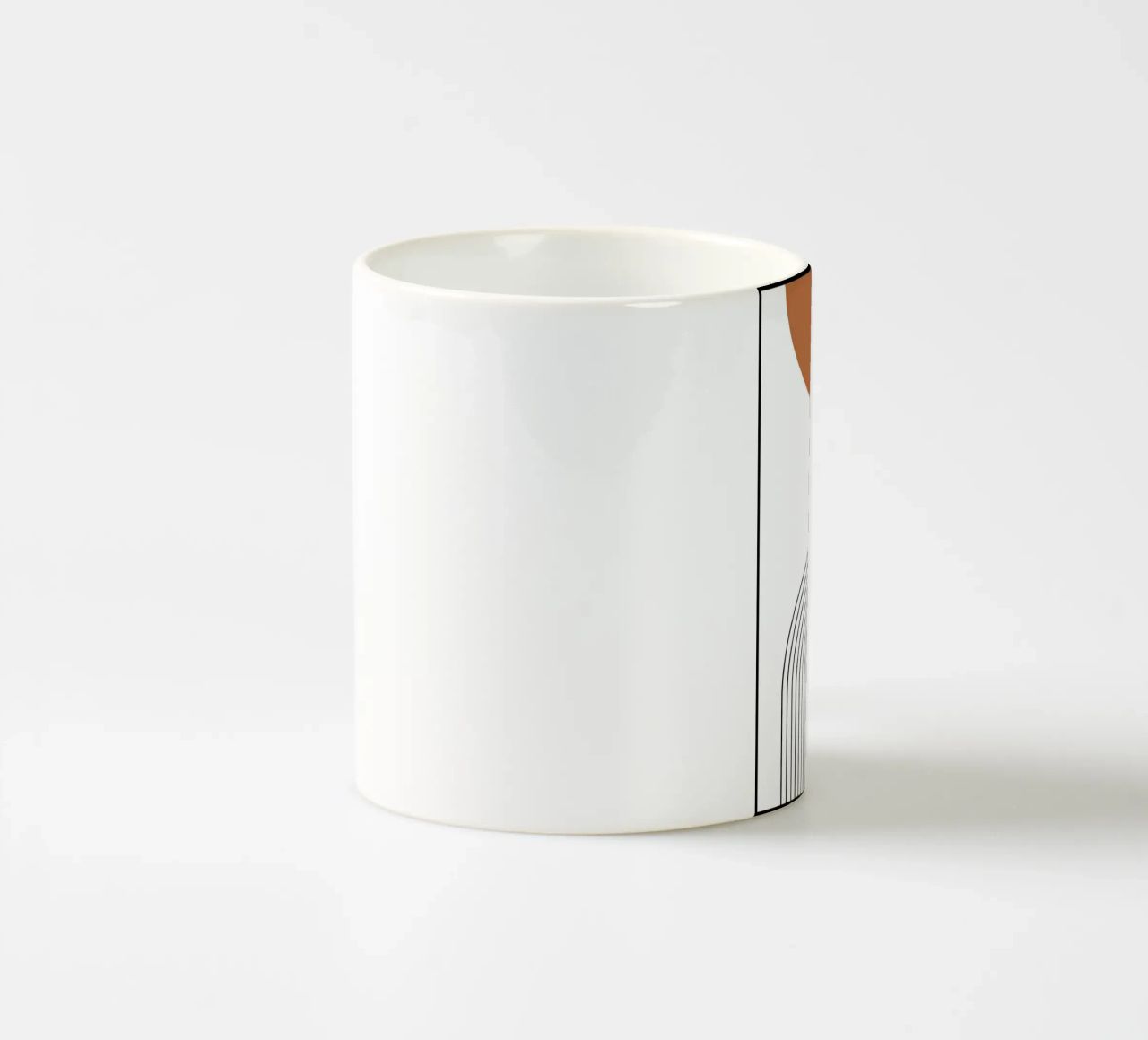 cerchio linee curve tazza in ceramica da Bacsic Design