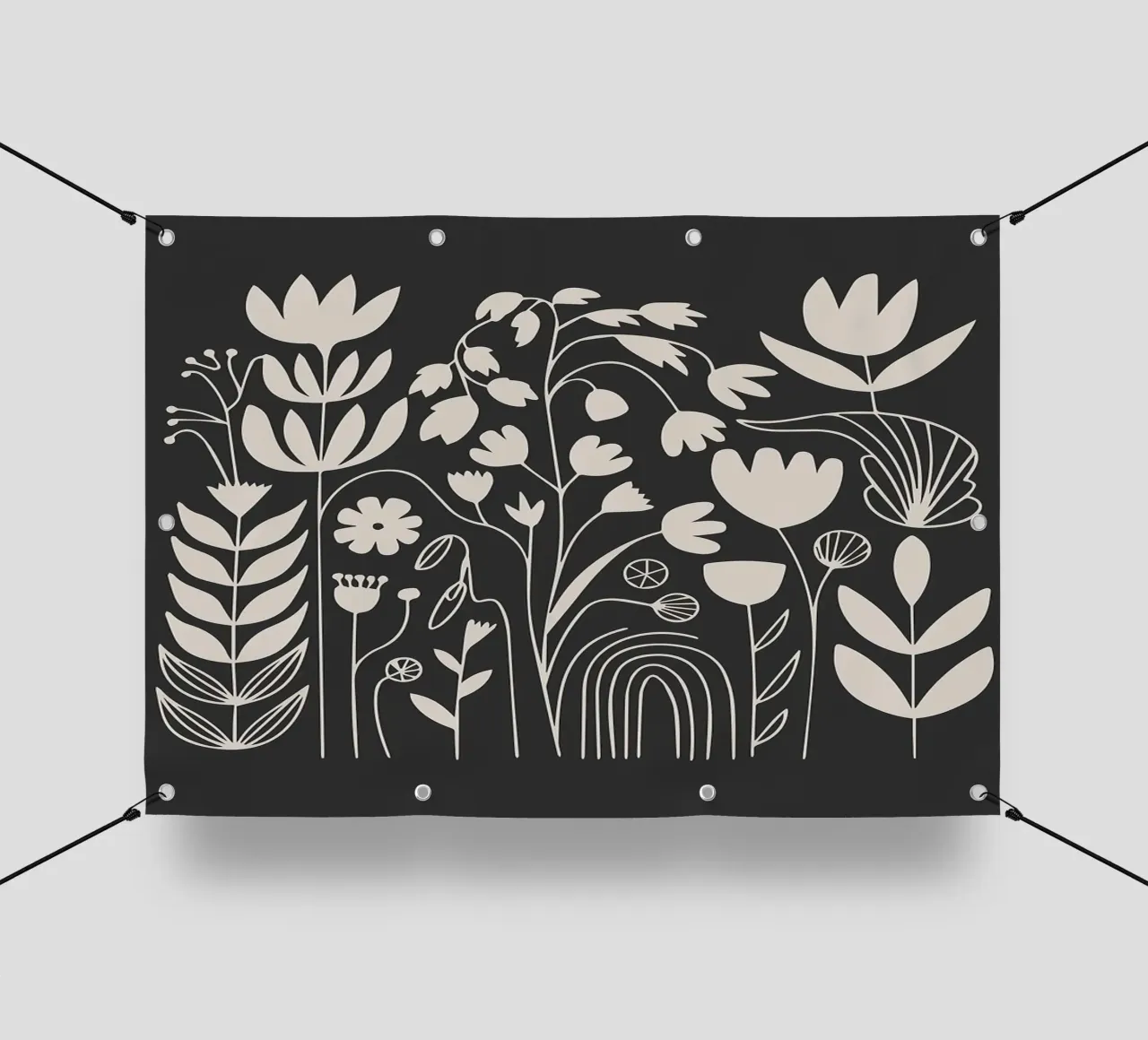 fiori floreali botanici telo in pvc da Bacsic Design