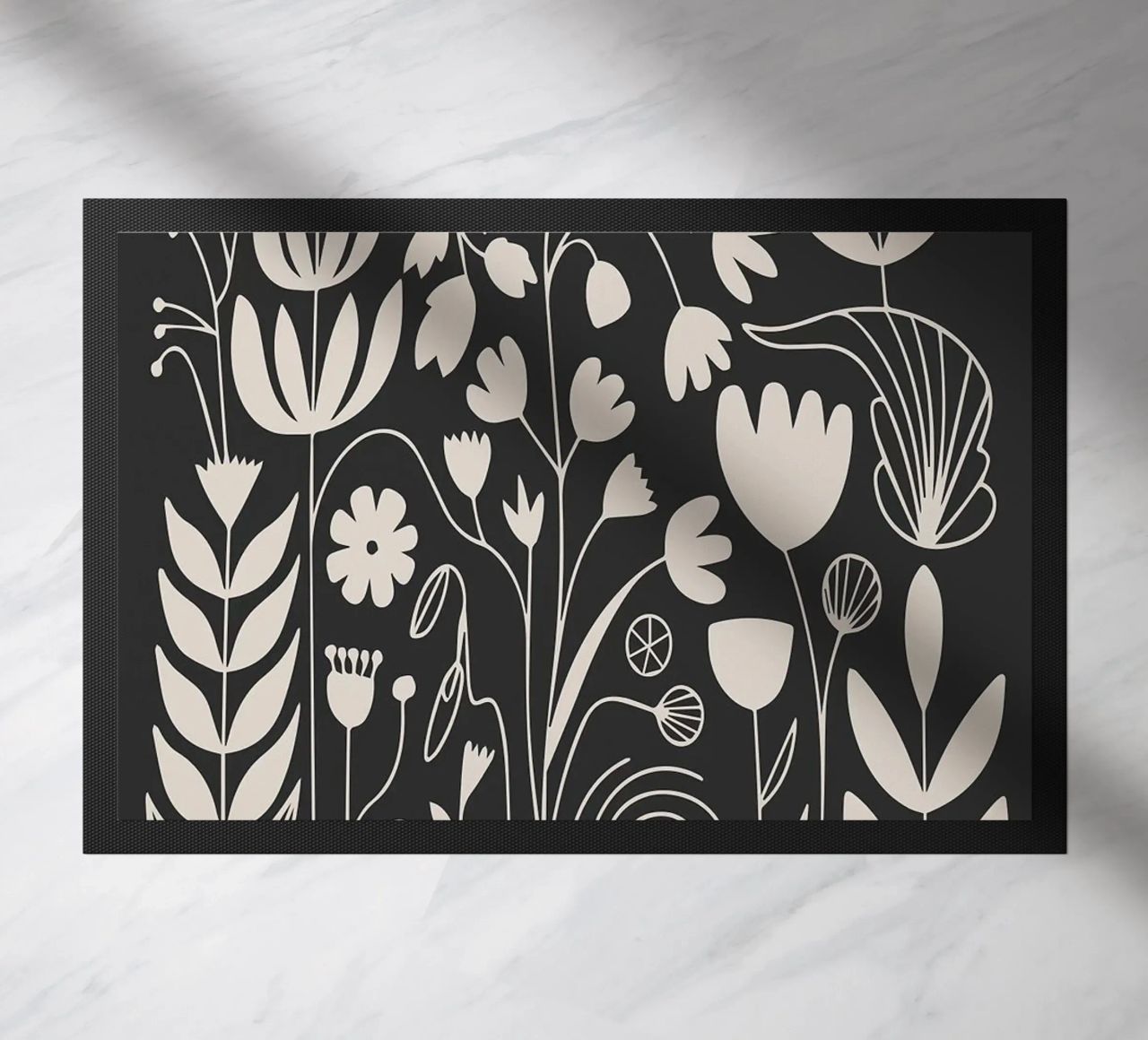 fiori floreali botanici zerbino da Bacsic Design