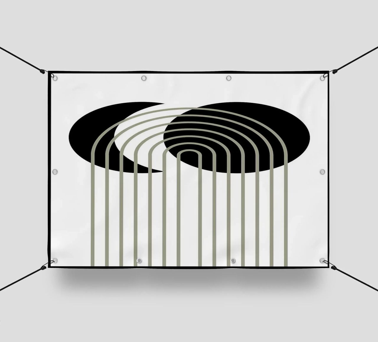 cerchi archi linee curve telo in pvc da Bacsic Design
