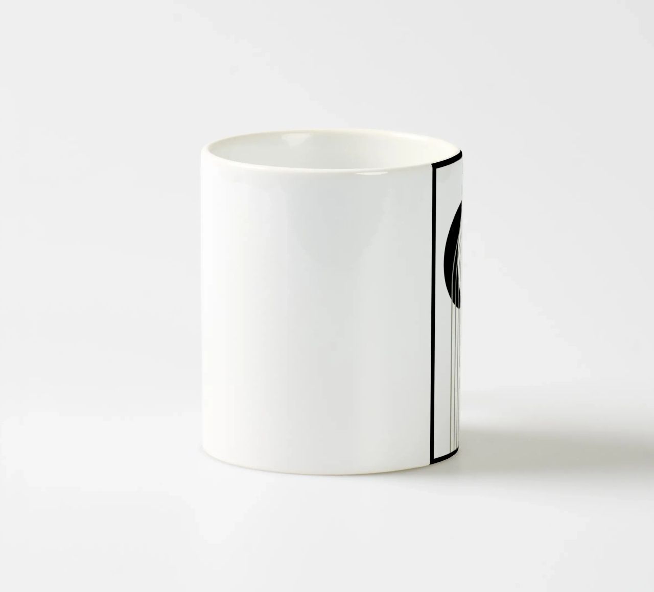 cerchi archi linee curve tazza in ceramica da Bacsic Design