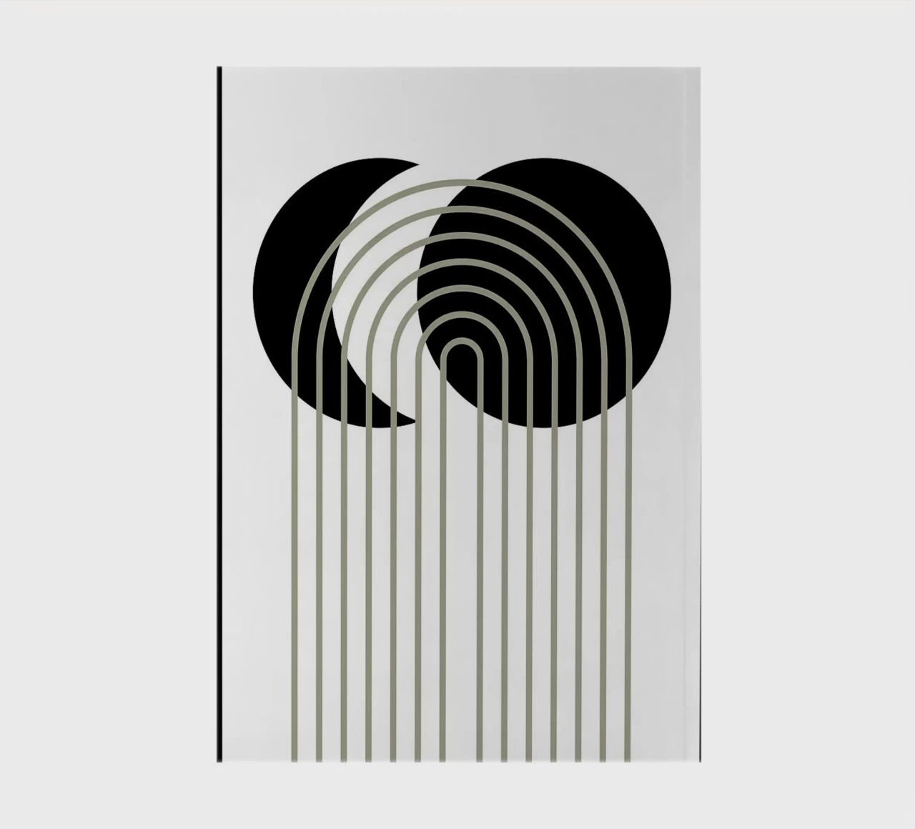 circles arcs curved lines notebook by Bacsic Design