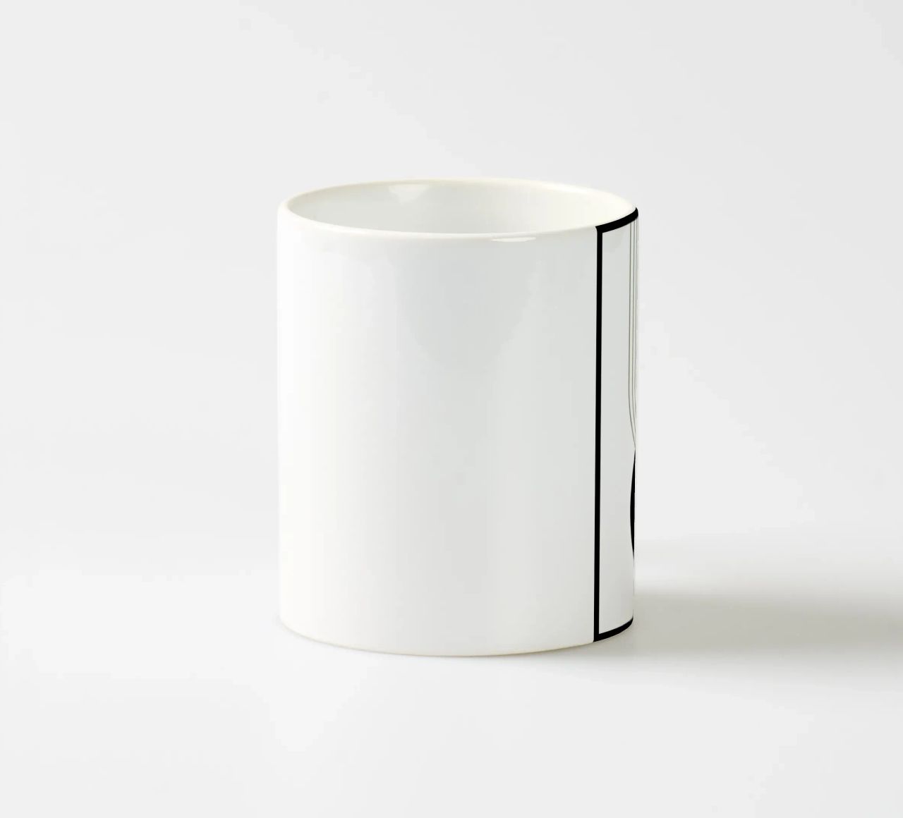 cerchio nero linee concentriche tazza in ceramica da Bacsic Design