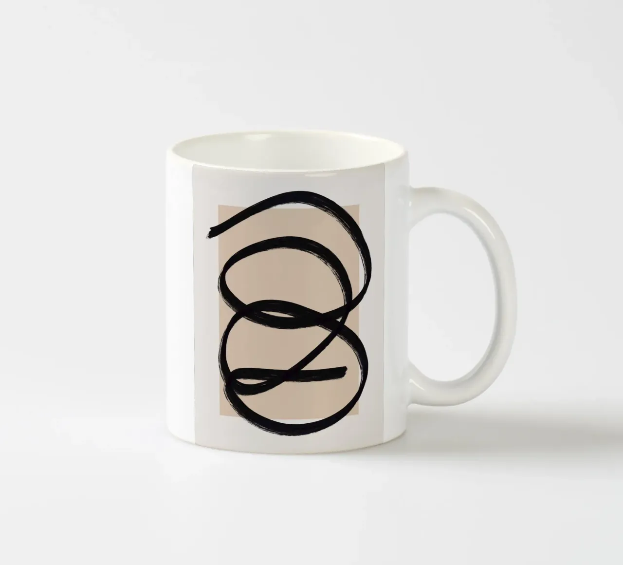 Line art astratto 05 tazza in ceramica da Little Dean