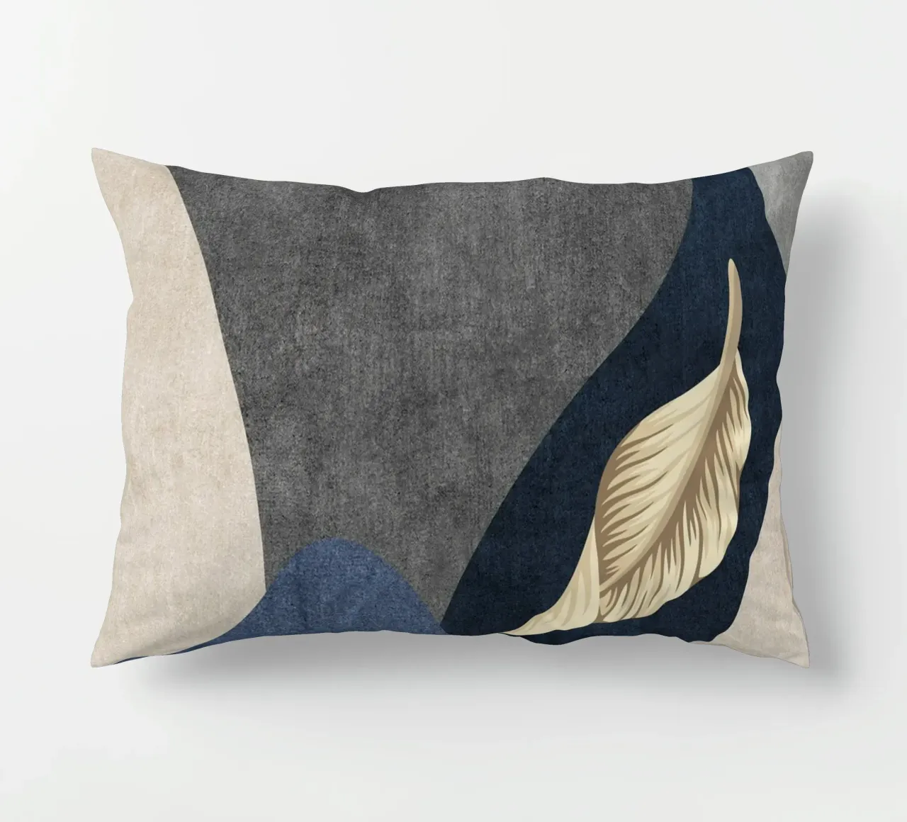 abstract shapes and 3d gold leaf cuscino da vintageshop