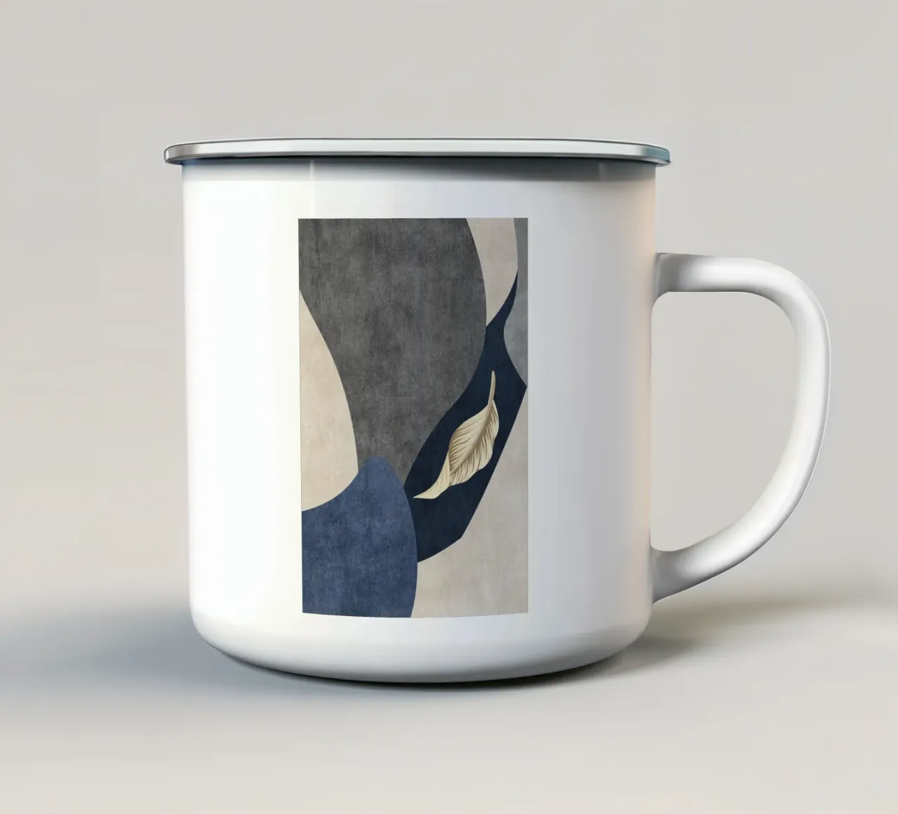 abstract shapes and 3d gold leaf tazza in smalto da vintageshop