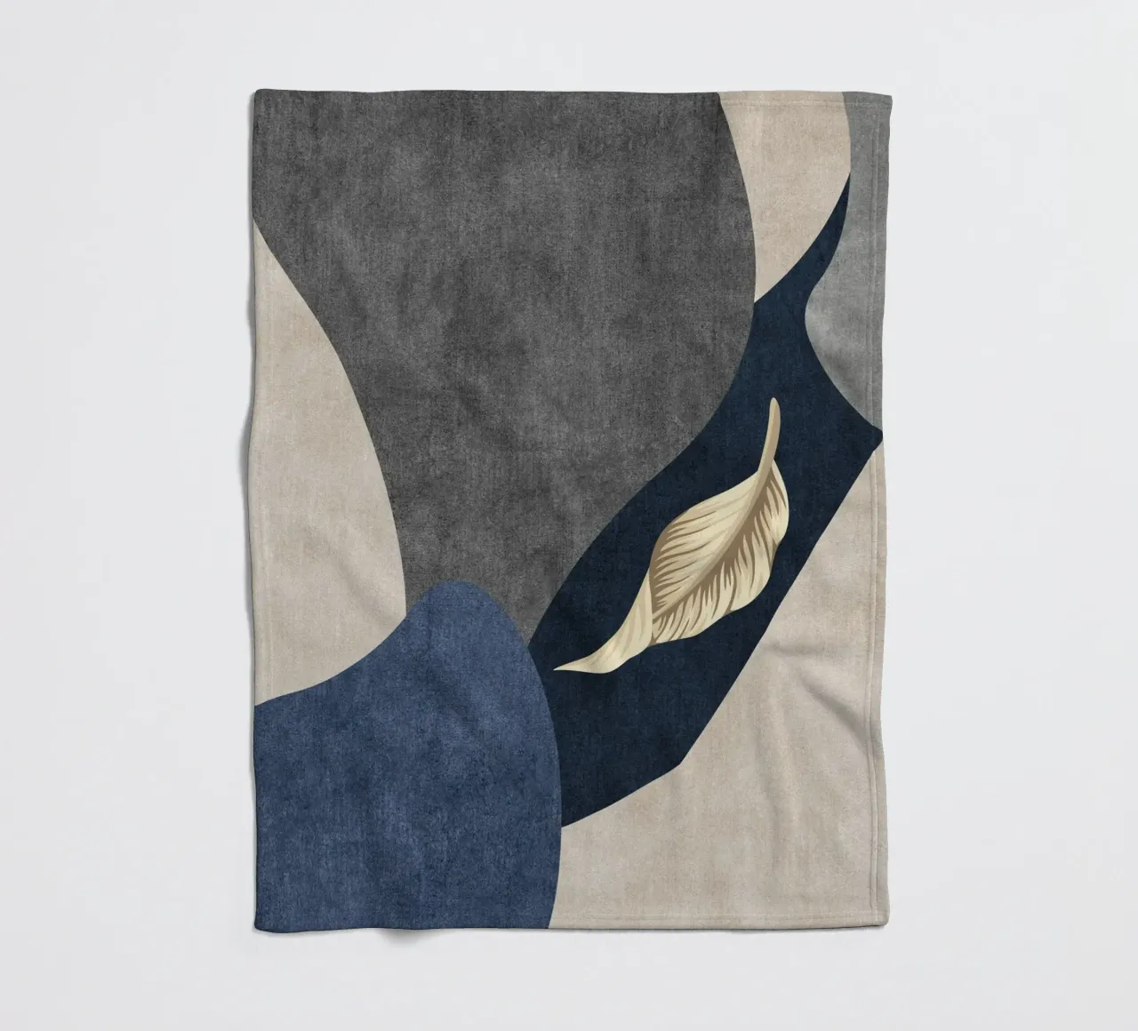 abstract shapes and 3d gold leaf coperta in pile da vintageshop