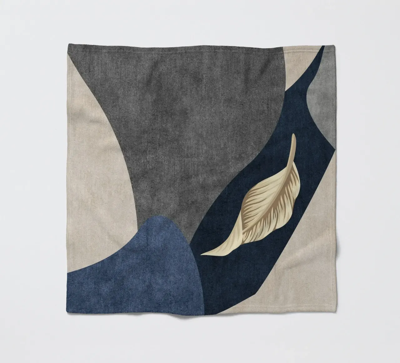 abstract shapes and 3d gold leaf coperta in pile da vintageshop