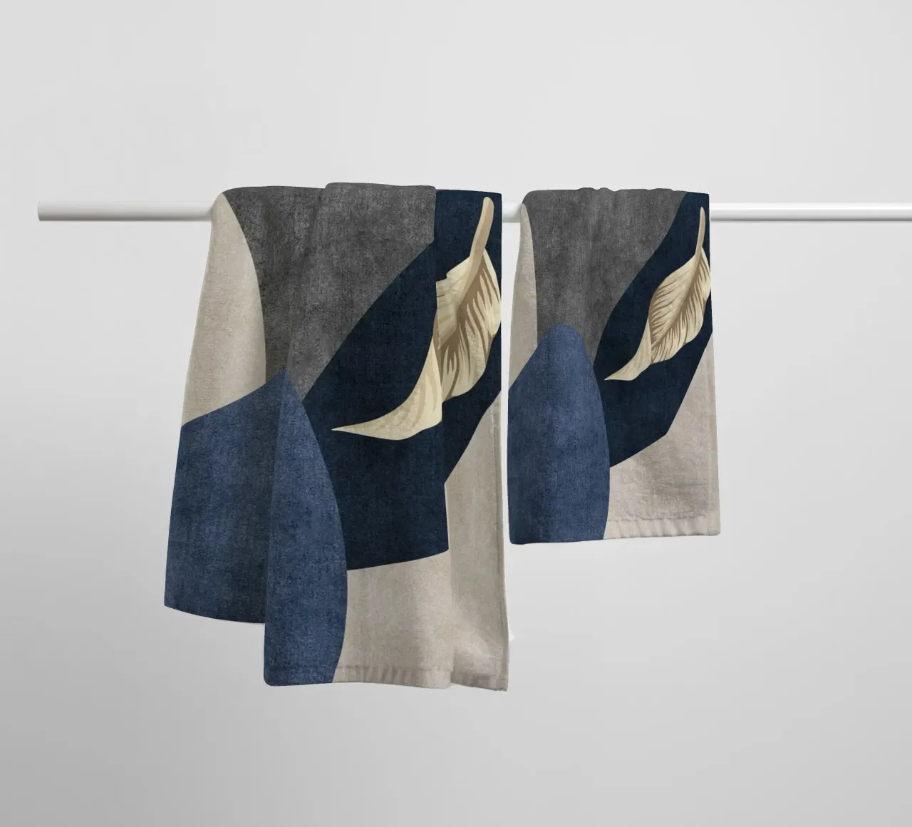 abstract shapes and 3d gold leaf asciugamano da bagno da vintageshop