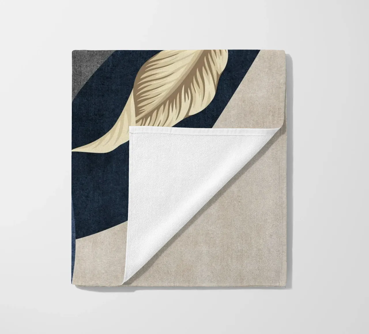 abstract shapes and 3d gold leaf telo mare da vintageshop