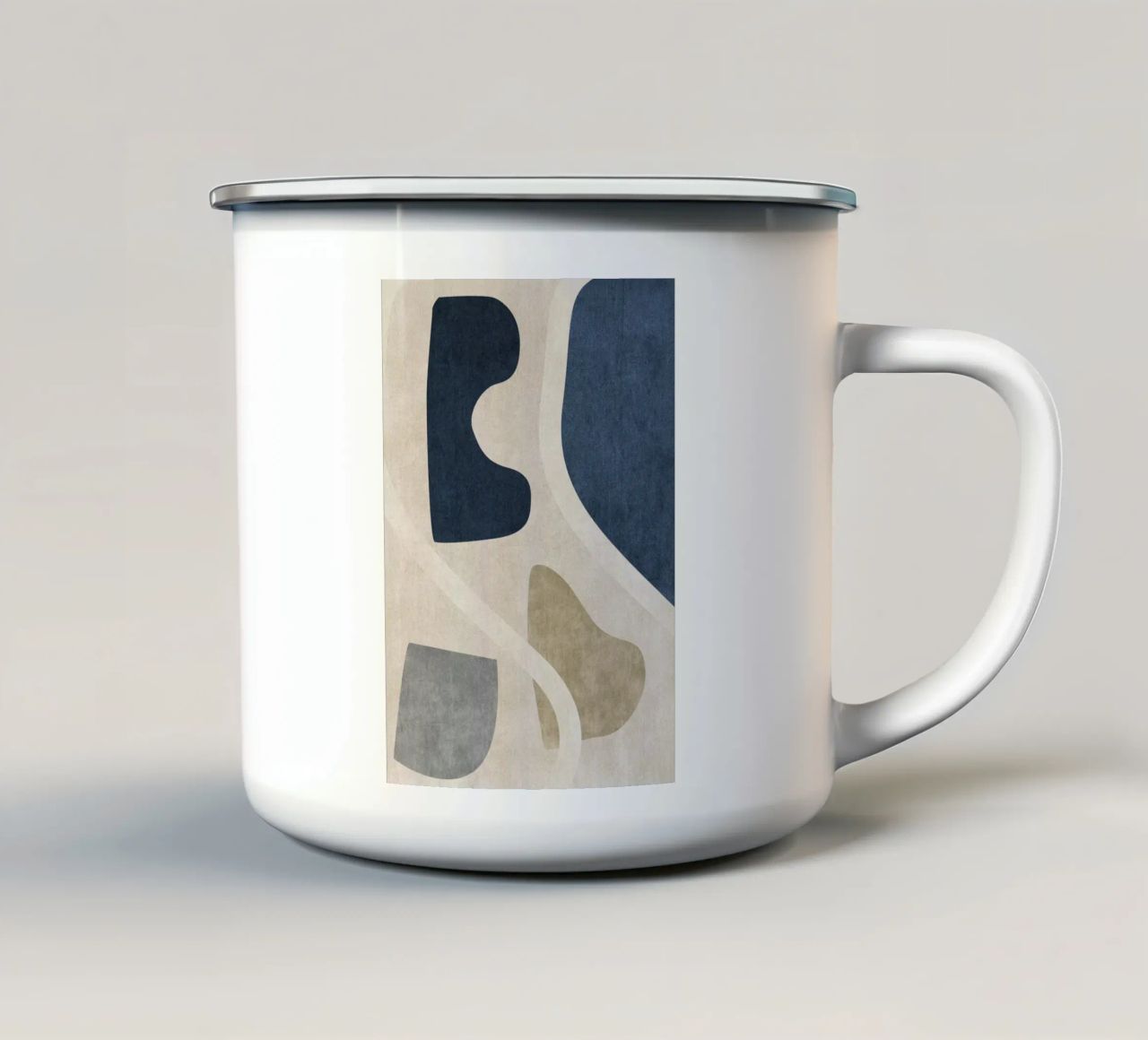 abstract organic shapes tazza in smalto da vintageshop