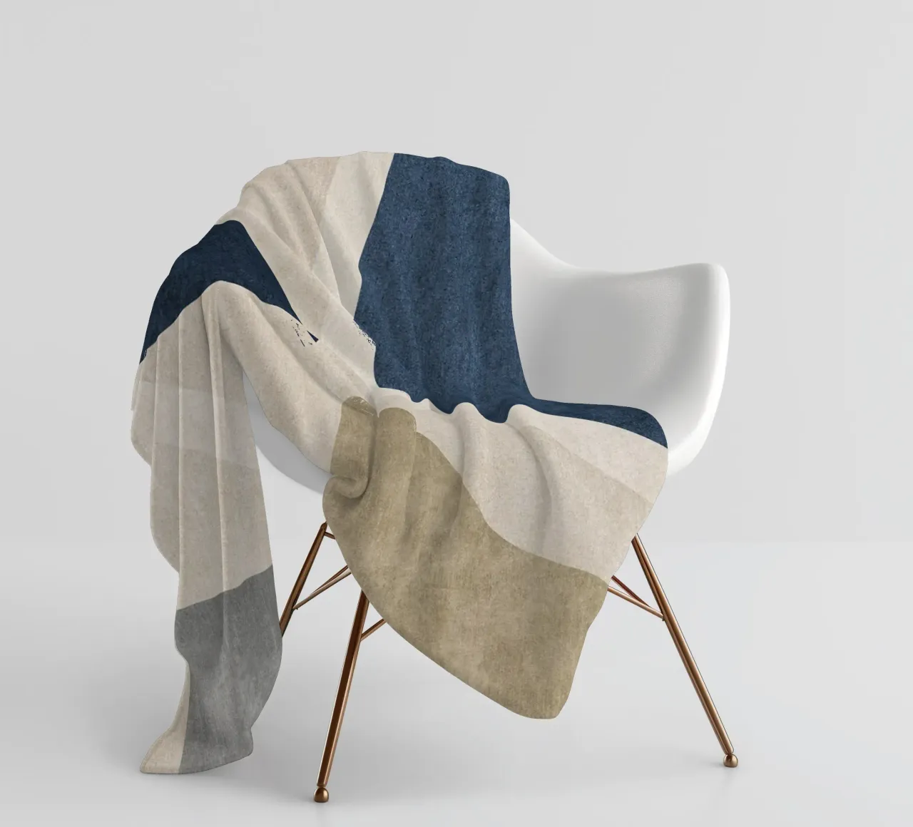 abstract organic shapes plaid polaire de vintageshop