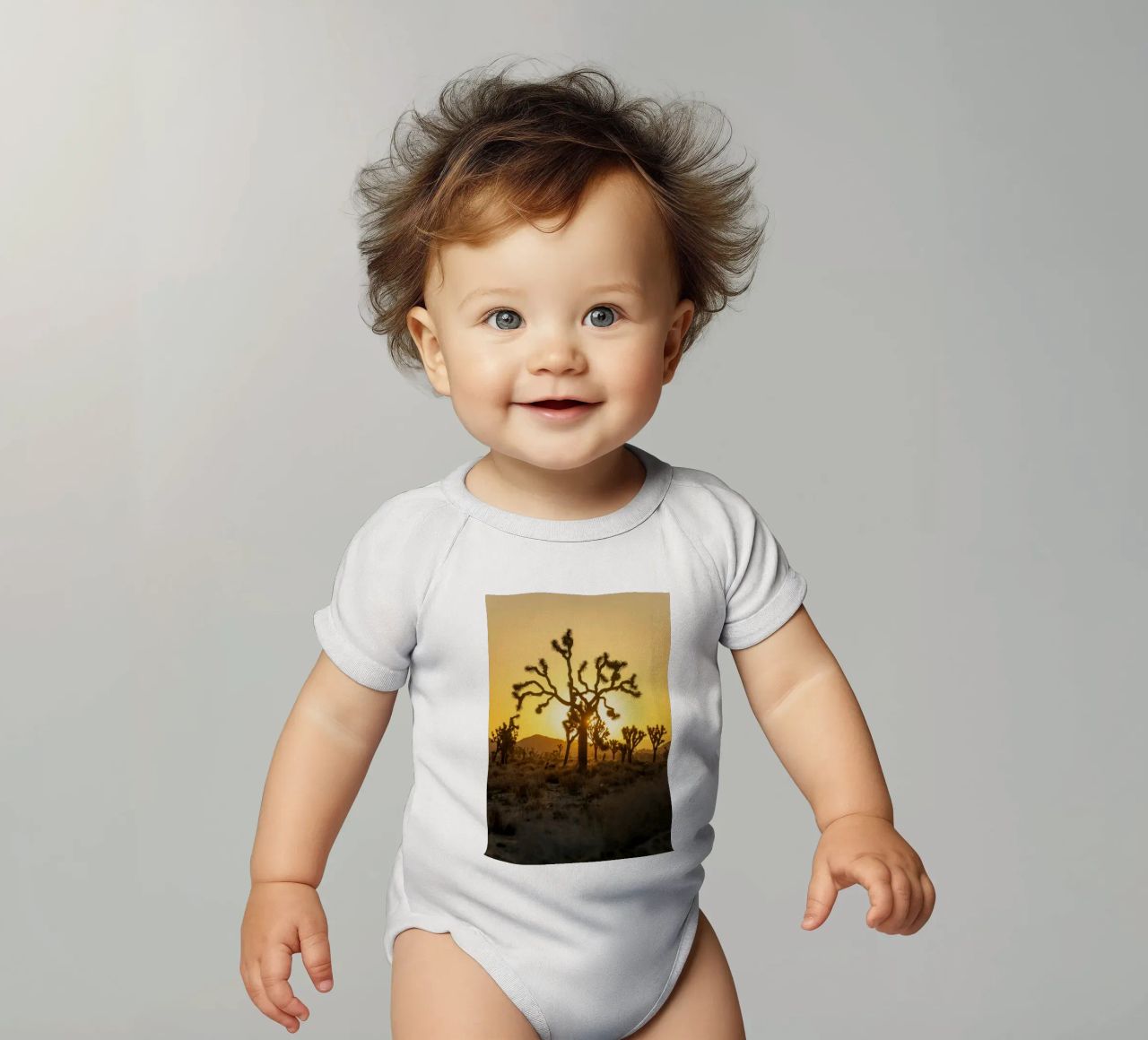 deserto di joshua tree body neonato maniche corte da Earthly Visions