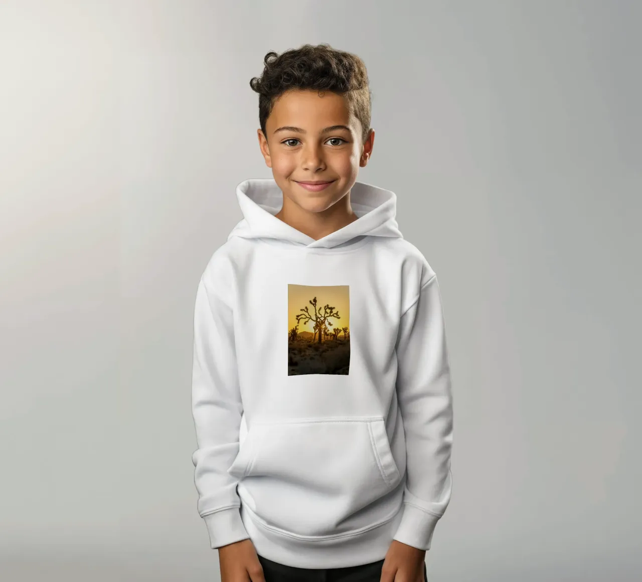 deserto di joshua tree felpa bambino con cappuccio da Earthly Visions