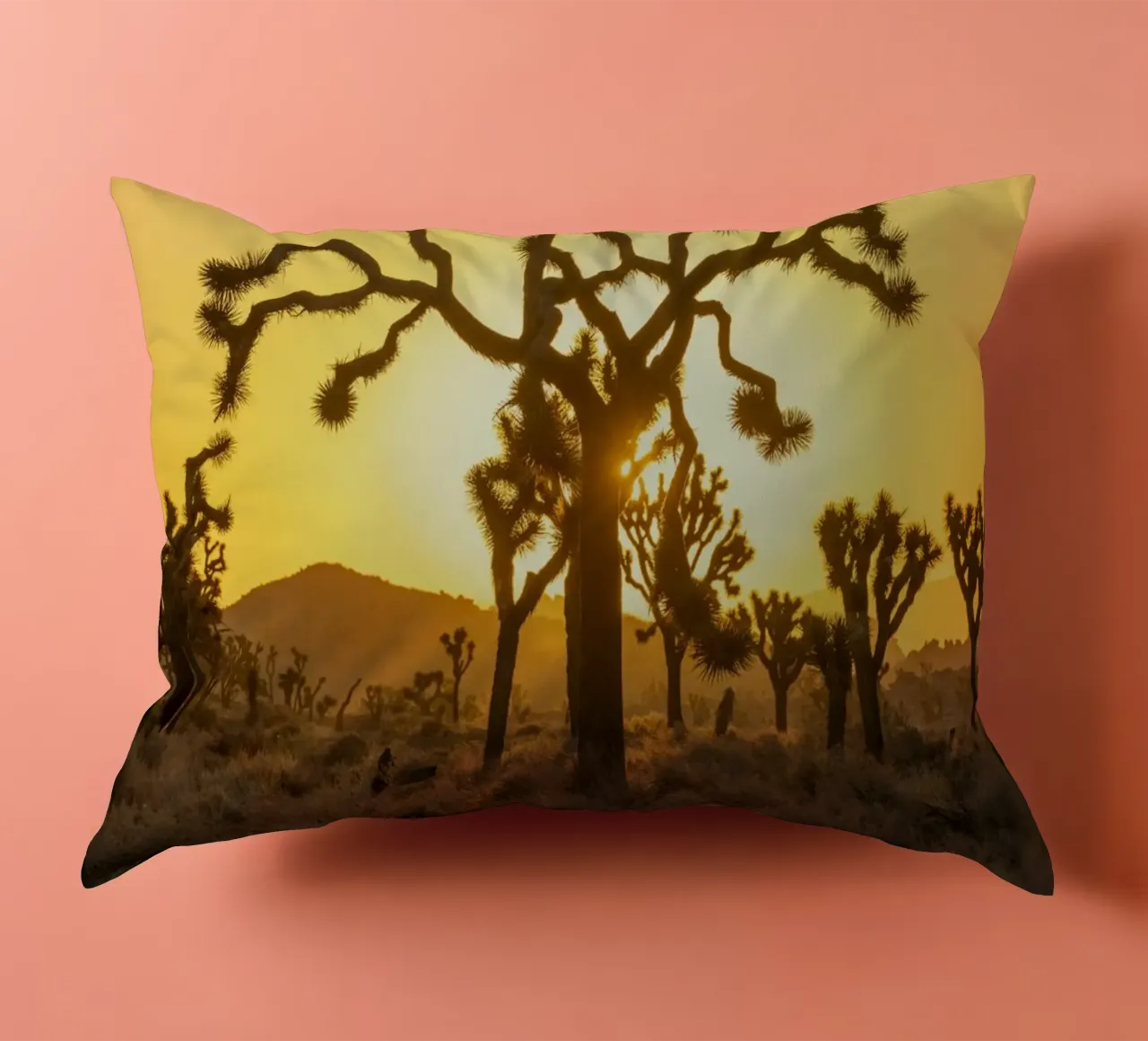 joshua tree desert decorative cushion by Earthly Visions