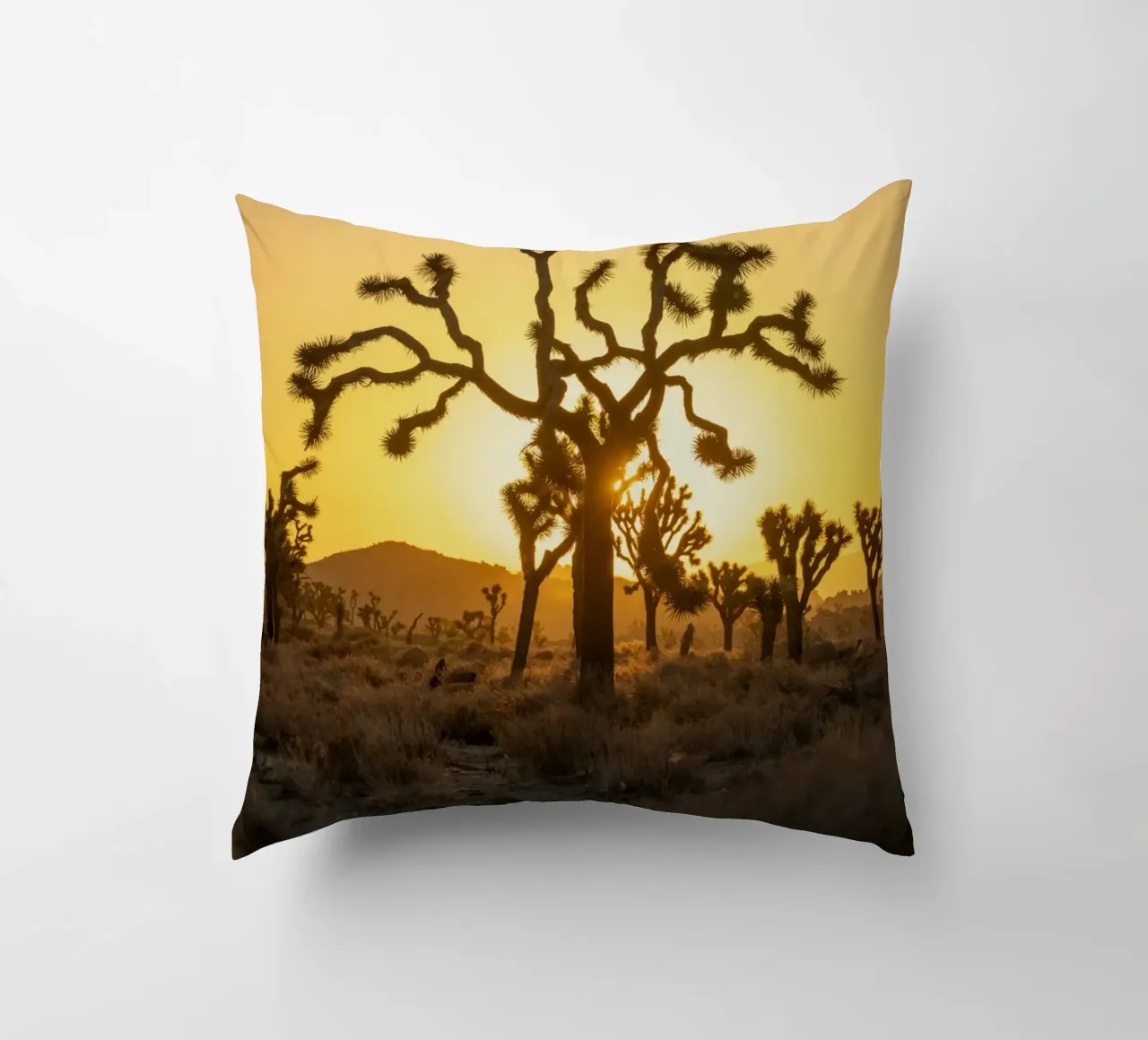joshua tree desert decorative cushion by Earthly Visions