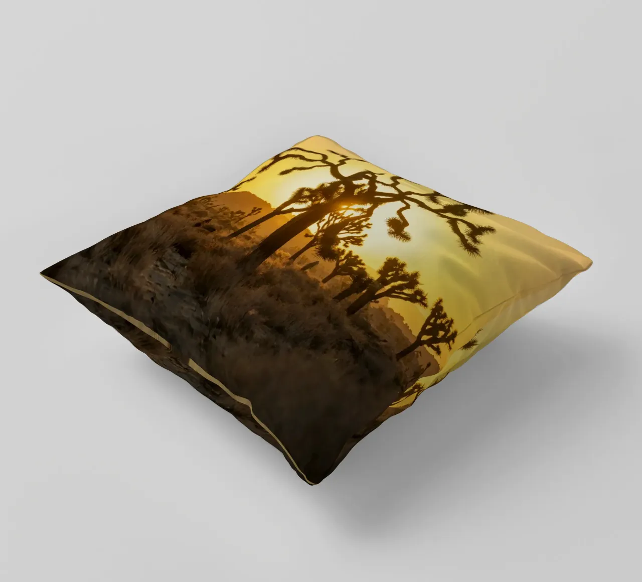 joshua tree desert decorative cushion by Earthly Visions
