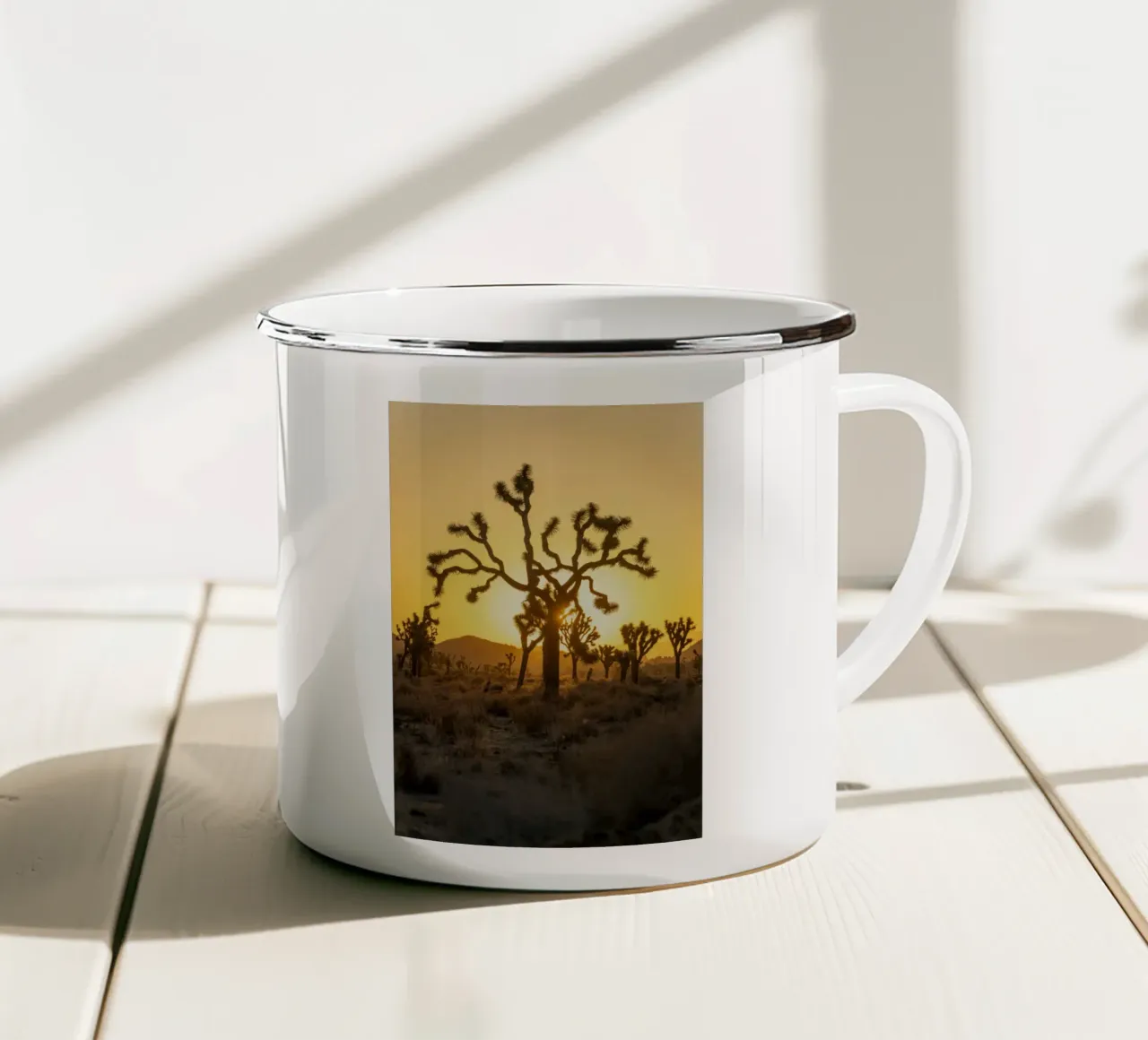 joshua tree woestijn emaille mok van Earthly Visions