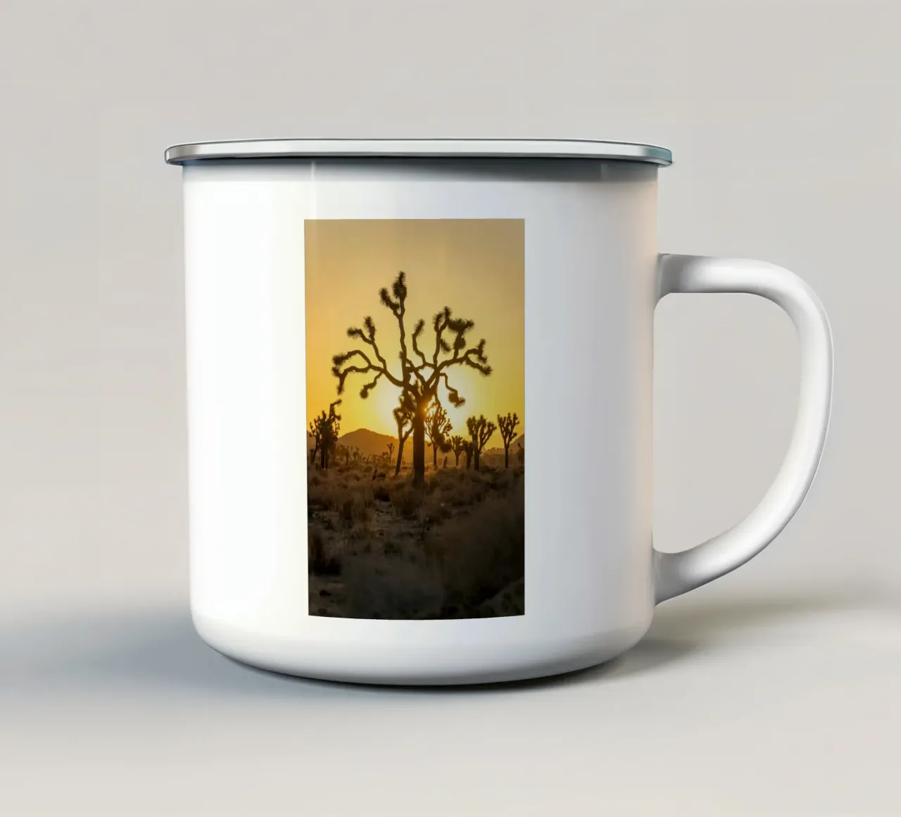joshua tree woestijn emaille mok van Earthly Visions